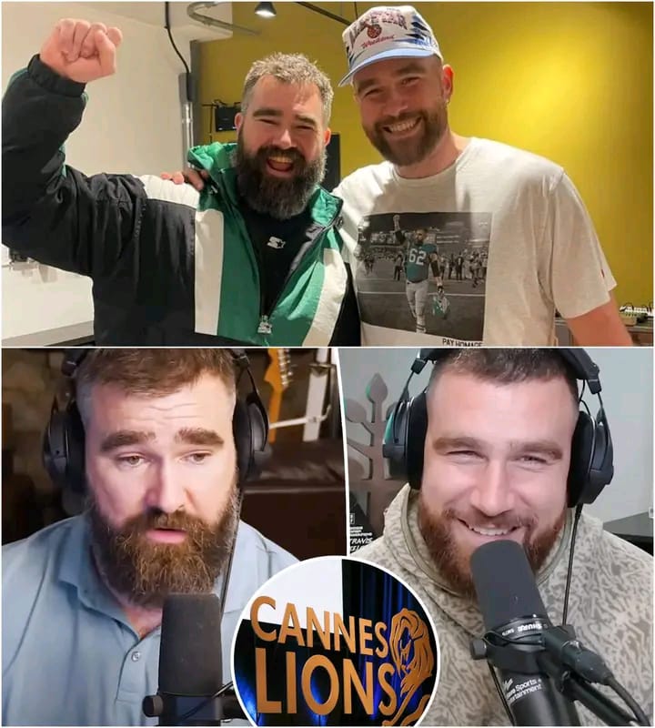 The 'New Heights' podcast, hosted by Travis and Jason Kelce, will be live recorded in France in 2024 at Stagwell Sport Beach.